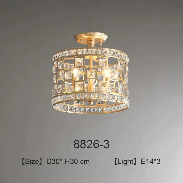 Nordic Led Pendant Lights Crystal Art Deco Round Gold Lamp For Kids Room Living Modern Retro