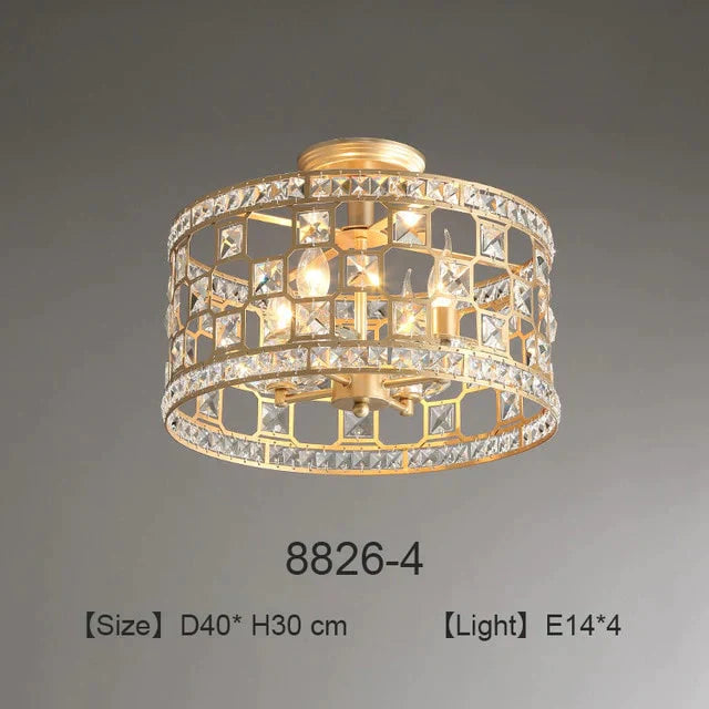 Nordic Led Pendant Lights Crystal Art Deco Round Gold Lamp For Kids Room Living Modern Retro
