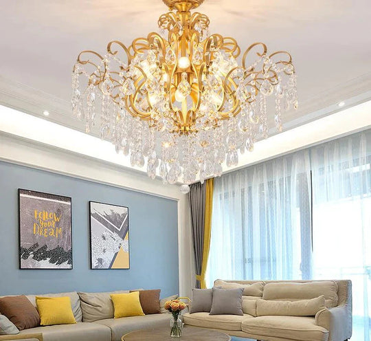 Nordic Pendant Lights Gold Crystal Lamp For Living Room Kitchen Dining Table Kids Modern Led