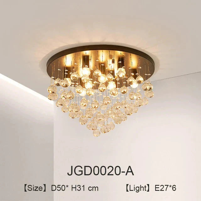 Creative Crystal Pendant Lights Bedroom Lamp Fixture For Living Room Kitchen Dining Nordic