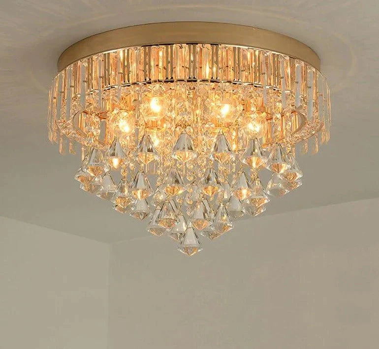 Vintage Led Crystal Pendant Lights Romantic Bedroom Kitchen Living Room Lamp Nordic Light