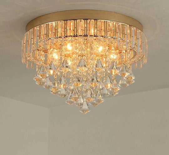 Vintage Led Crystal Pendant Lights Romantic Bedroom Kitchen Living Room Lamp Nordic Light