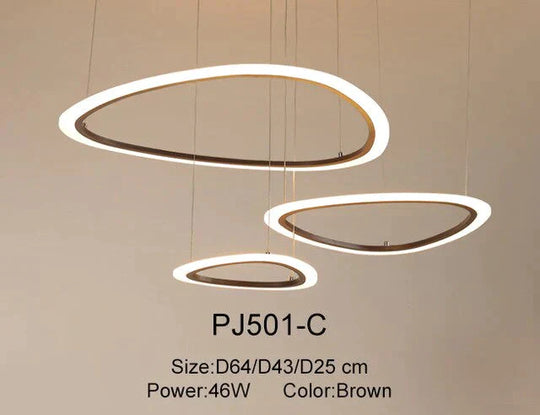 Nordic Led Pendant Lights Art Rings Hanging Lamp For Kitchen Living Room Bedroom Cafe Bar Stair