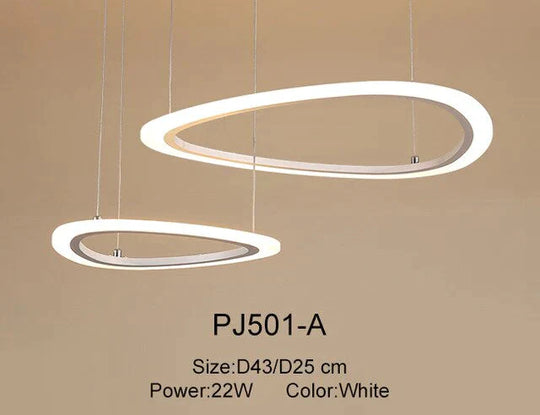 Nordic Led Pendant Lights Art Rings Hanging Lamp For Kitchen Living Room Bedroom Cafe Bar Stair