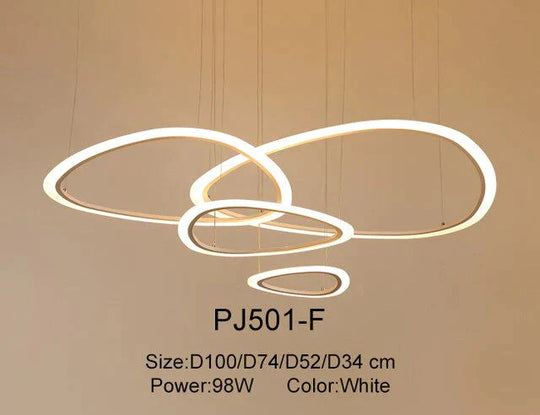 Nordic Led Pendant Lights Art Rings Hanging Lamp For Kitchen Living Room Bedroom Cafe Bar Stair