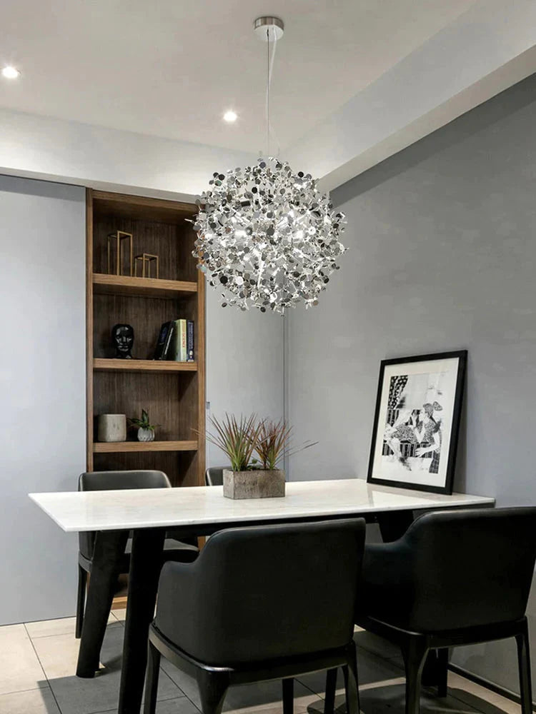 Pendant Light Stainless Steel Shade Dining Room Led Lamps Foyer Modern Golden Lighting Restaurant