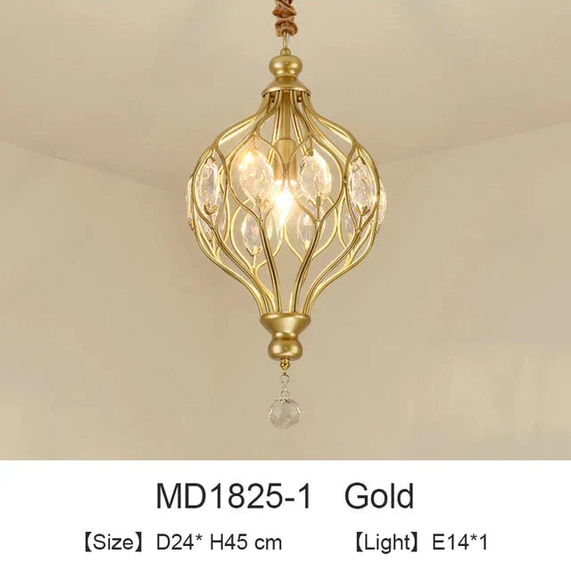 Nordic Crystal Pendant Lights Black Dining Table Lamp Hanging Light For Kitchen Living Room Bedroom