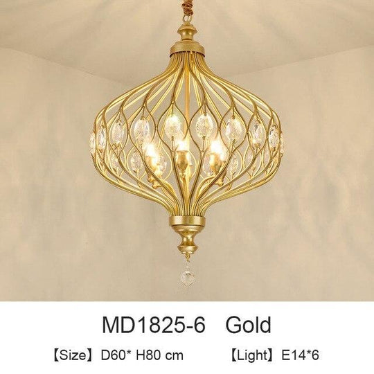 Nordic Crystal Pendant Lights Black Dining Table Lamp Hanging Light For Kitchen Living Room Bedroom