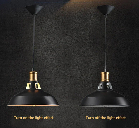 Industrial Vintage Pendant Lights Loft Rh Antique Black/White Lamps For Restaurant/Bar/Coffee