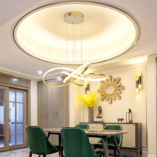 Chrome/Gold Plated Modern Led Pendant Lights For Dining Room Kitchen Hanging Lamp 90 - 260V