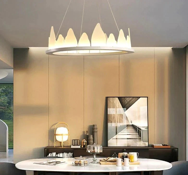 White New Design Round Pendant Lights 36W For Living Room Dining Aluminum Lamp Body Fixtures Deco