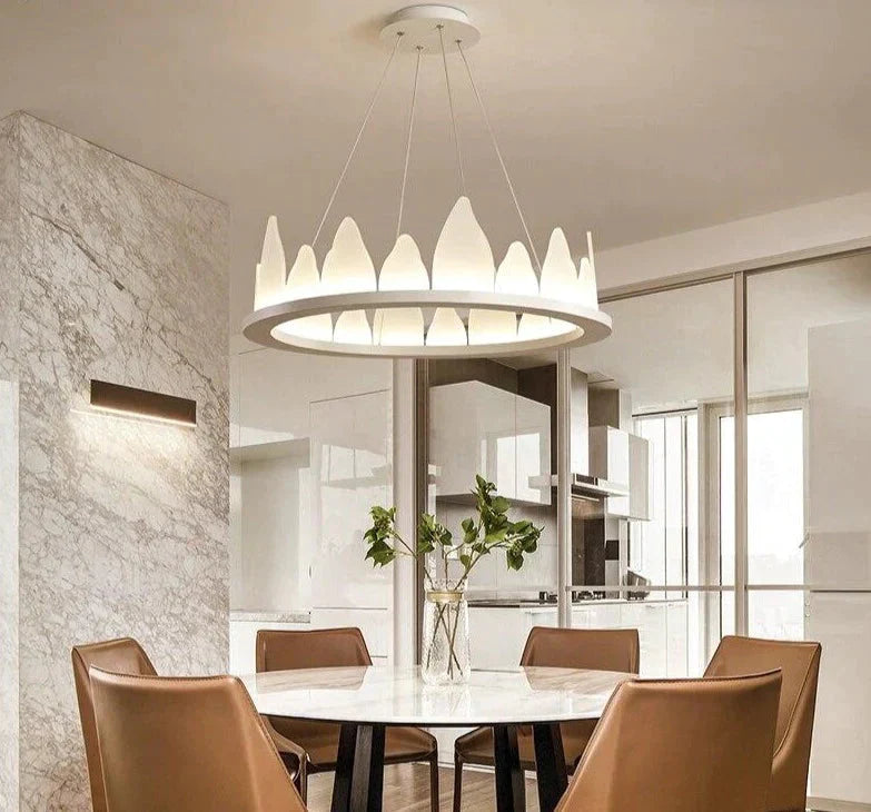 White New Design Round Pendant Lights 36W For Living Room Dining Aluminum Lamp Body Fixtures Deco
