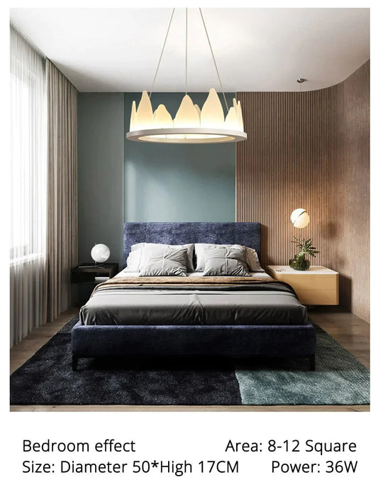 White New Design Round Pendant Lights 36W For Living Room Dining Aluminum Lamp Body Fixtures Deco