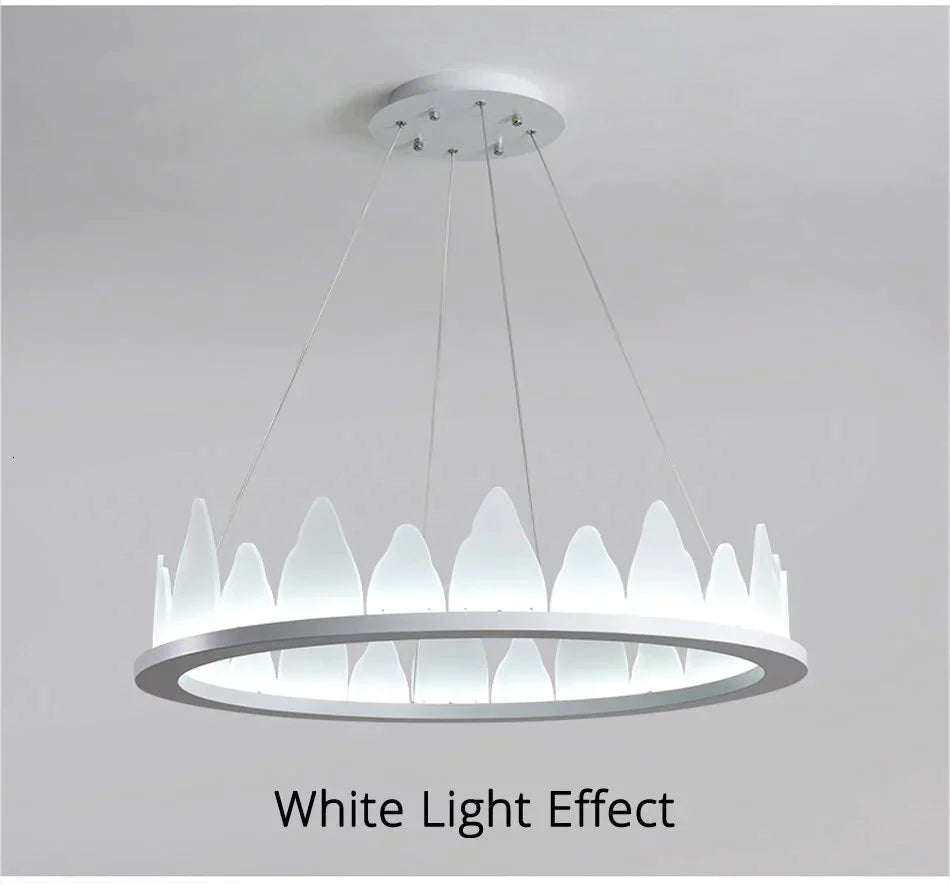 White New Design Round Pendant Lights 36W For Living Room Dining Aluminum Lamp Body Fixtures Deco