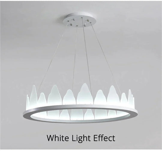 White New Design Round Pendant Lights 36W For Living Room Dining Aluminum Lamp Body Fixtures Deco