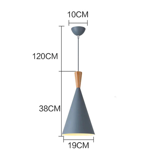 Nordic Creative Bar Loft Pendant Lights Cafe Restaurant Bedroom Multicolor Aluminum Lamp Shade Wood