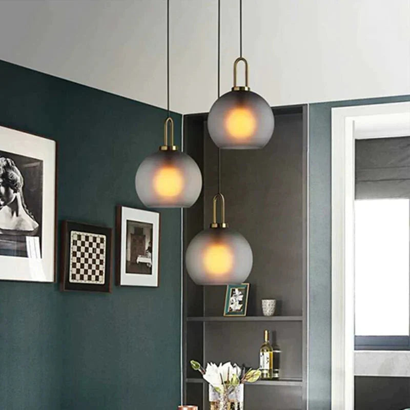 Nordic Modern Simple Glass Ball Led E27 Pendant Lights Interior Lighting Lamps Restaurant Bedroom