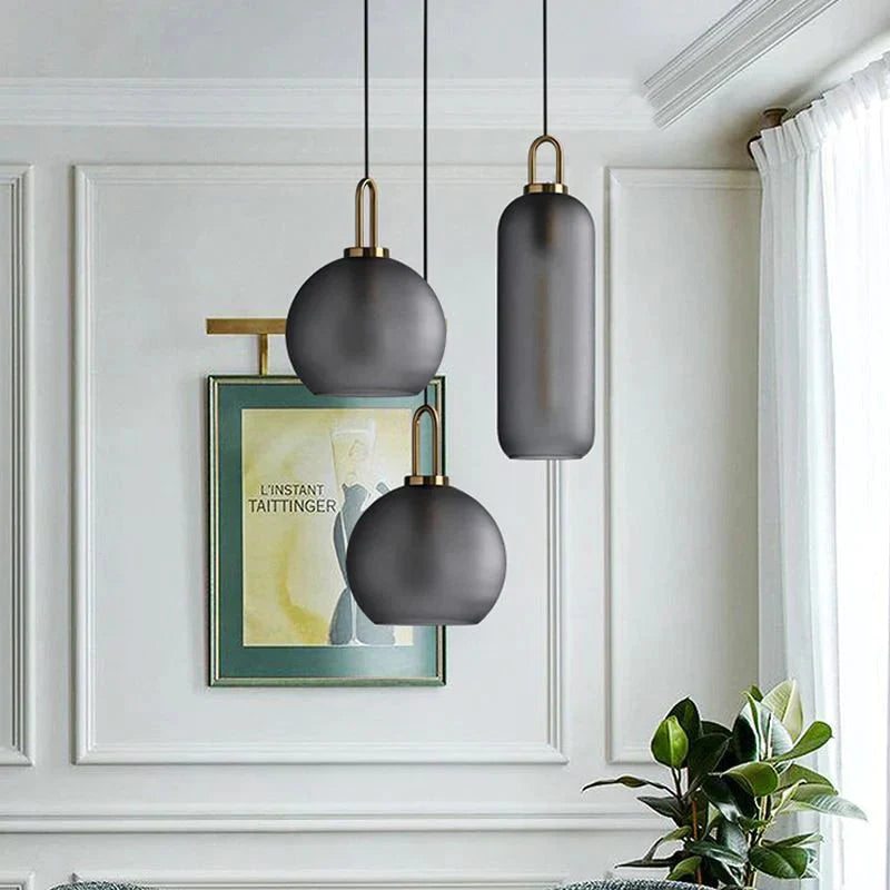 Nordic Modern Simple Glass Ball Led E27 Pendant Lights Interior Lighting Lamps Restaurant Bedroom