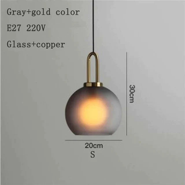 Nordic Modern Simple Glass Ball Led E27 Pendant Lights Interior Lighting Lamps Restaurant Bedroom