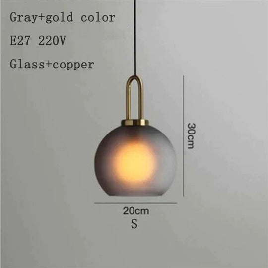 Nordic Modern Simple Glass Ball Led E27 Pendant Lights Interior Lighting Lamps Restaurant Bedroom