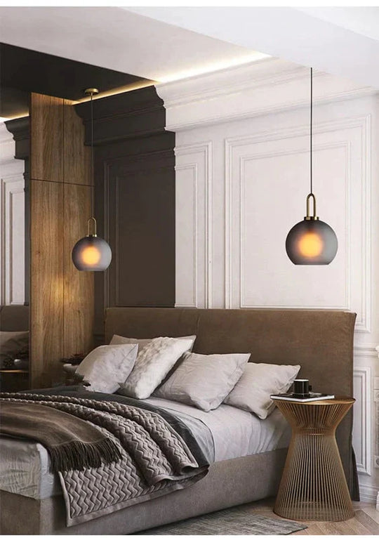 Nordic Modern Simple Glass Ball Led E27 Pendant Lights Interior Lighting Lamps Restaurant Bedroom