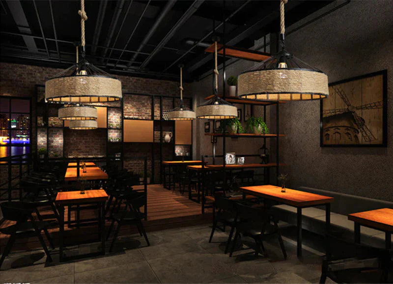Retro Industrial Creative Modern Design Pendant Lamp Led Loft Decoration E27 Lights Bar Restaurant