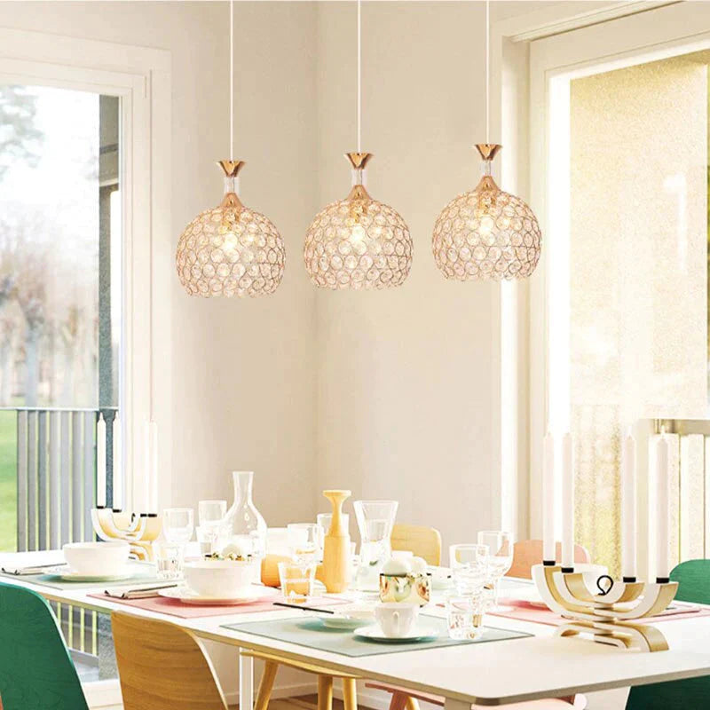 Modern Simplicity Style Indoor Decorations Pendant Lamp E27 Led Crystal Lights For Restaurant 3