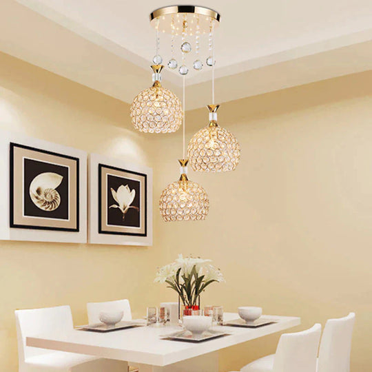 Modern Simplicity Style Indoor Decorations Pendant Lamp E27 Led Crystal Lights For Restaurant 3