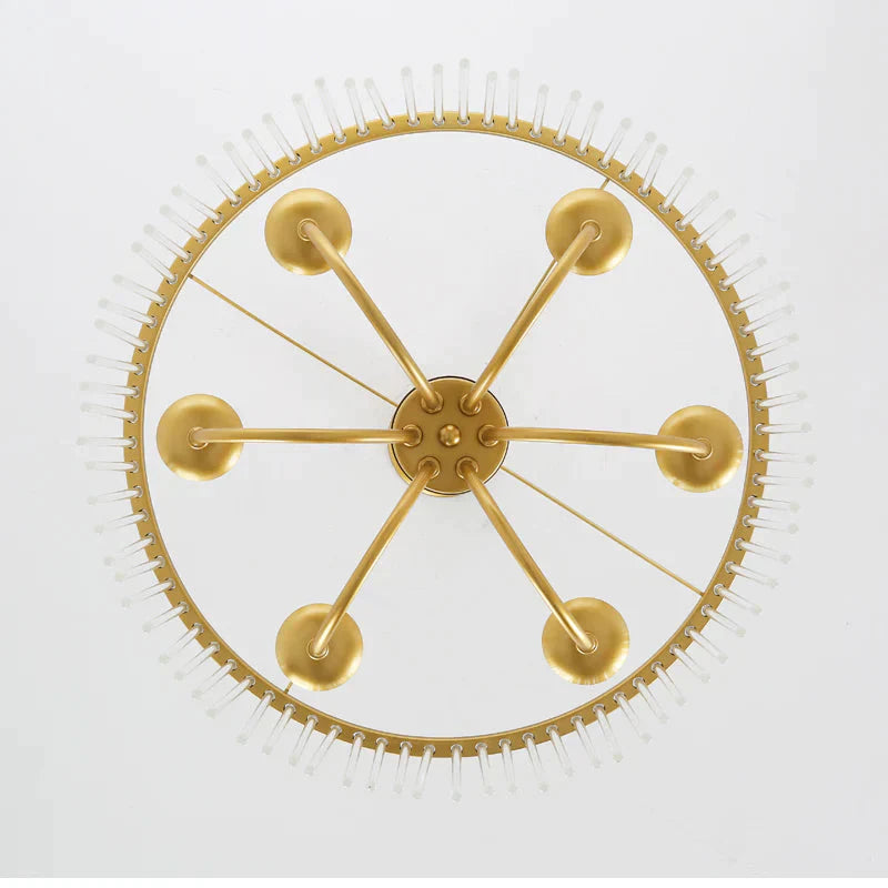 American Vintage Wrought Iron Pendant Lamp E14 Led Gold Lights For Living Room Bed Dining Study