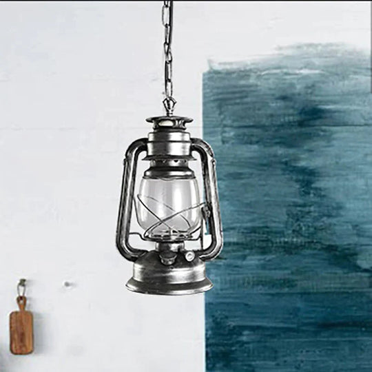 Retro Vintage Lantern Kerosene Pendant Lamp E27 Lights Loft Restaurant Master Bedroom Dining/Living