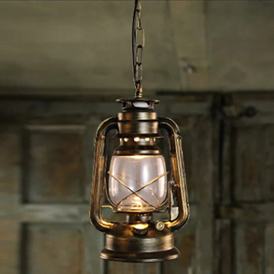 Retro Vintage Lantern Kerosene Pendant Lamp E27 Lights Loft Restaurant Master Bedroom Dining/Living