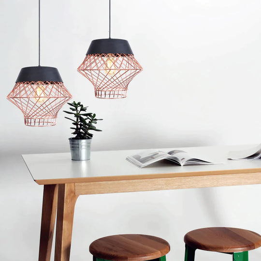 Retro Industrial Creative Iron Hanging Lamps E27 Pendant Lights For Living Room Bedroom Bedside