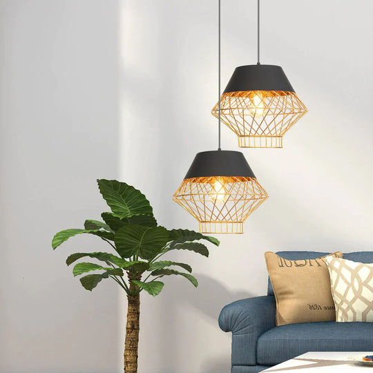 Retro Industrial Creative Iron Hanging Lamps E27 Pendant Lights For Living Room Bedroom Bedside