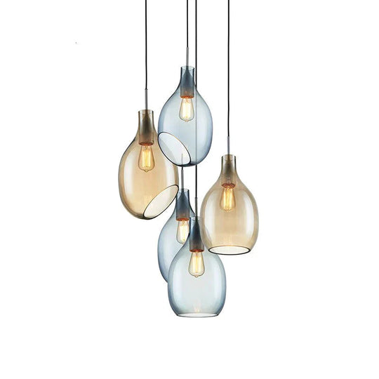 Nordic Loft Glass Pendant Light Led E27 Home Deco Modern Hanging Lamp For Bedroom Living Room