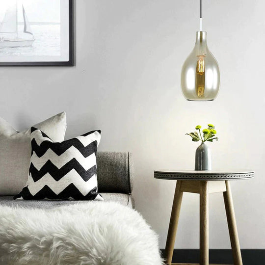 Nordic Loft Glass Pendant Light Led E27 Home Deco Modern Hanging Lamp For Bedroom Living Room