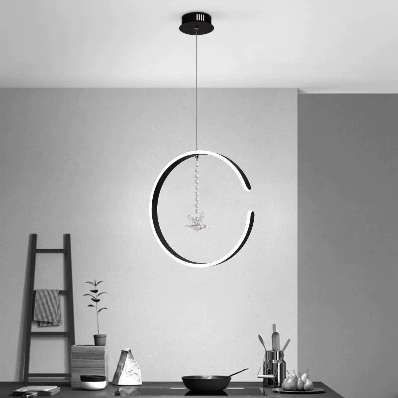 Minimalist Round Pendant Lamps Dining Modern Led Lights Bedroom Dressing Table Small Lamp With