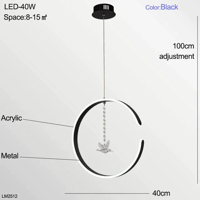Minimalist Round Pendant Lamps Dining Modern Led Lights Bedroom Dressing Table Small Lamp With