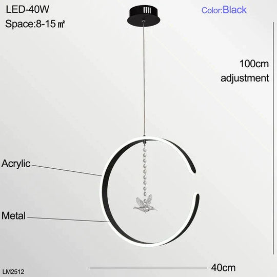 Minimalist Round Pendant Lamps Dining Modern Led Lights Bedroom Dressing Table Small Lamp With
