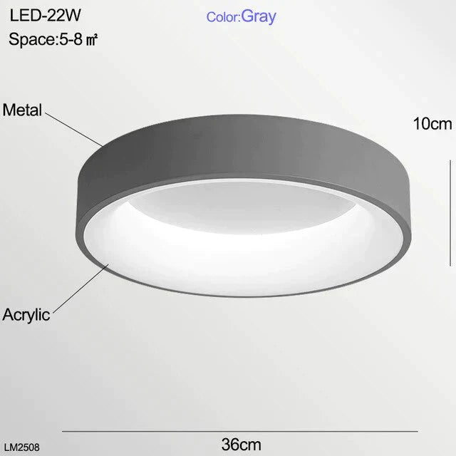 Led Ceiling Light Bedroom Modern Panel Lamp Lighting Fixture Living Room Kitchen Surface Mount