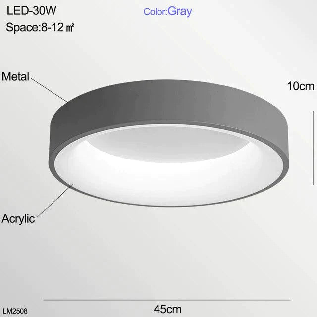 Led Ceiling Light Bedroom Modern Panel Lamp Lighting Fixture Living Room Kitchen Surface Mount