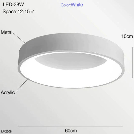 Led Ceiling Light Bedroom Modern Panel Lamp Lighting Fixture Living Room Kitchen Surface Mount