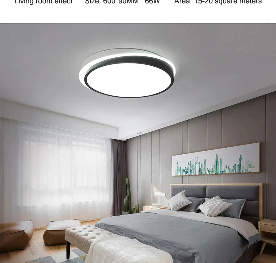 Modern Bedroom Ceiling Lights White And Black Boby Color For 8 - 15Square Meters Lamps Luminaria