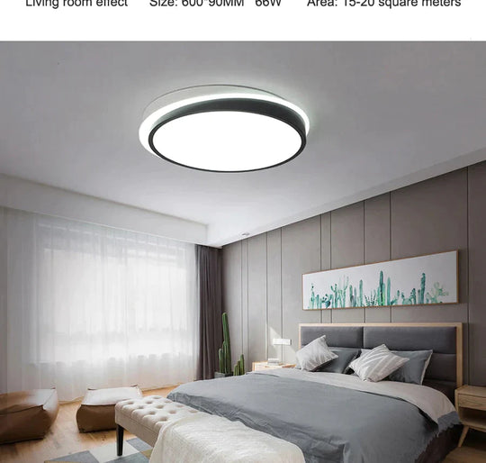 Modern Bedroom Ceiling Lights White And Black Boby Color For 8 - 15Square Meters Lamps Luminaria