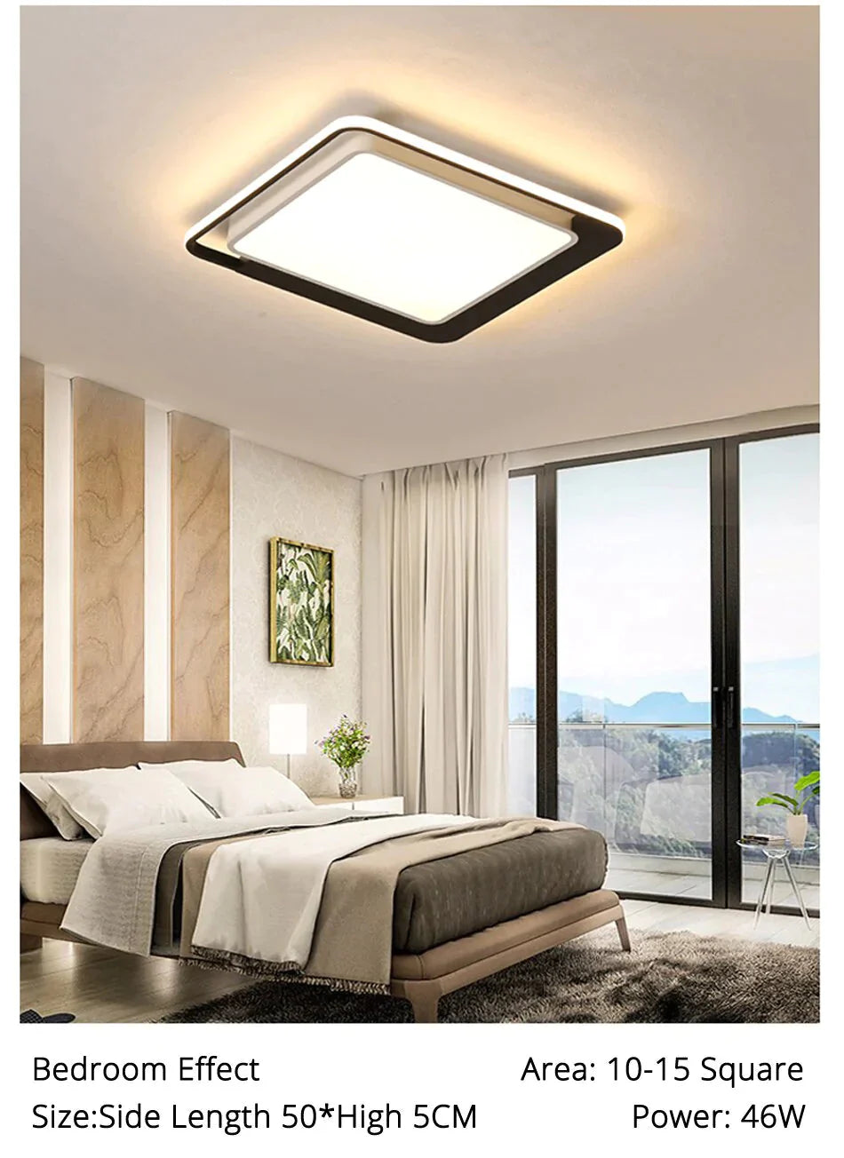 Modern Led Celling Lights Living Bedroom Dining Room Iron Body New Lampshade Lighting Lamp Lustres