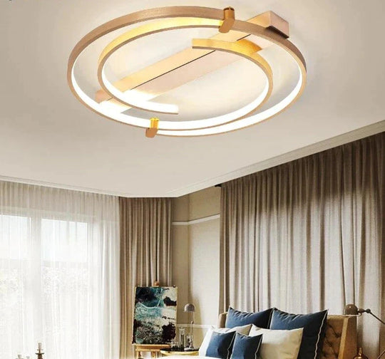 Ceiling Lights Gold Body Round/Square For Bedroom Living Room Remote Control Led Lamps