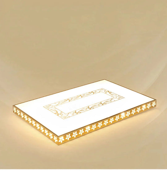 New Simple Modern Atmosphere Living Room Lamp Home Hall Headlights Led Ceiling Rectangular Lighting
