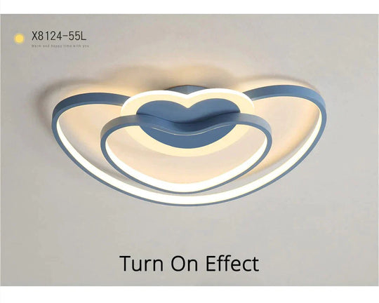 Led Ceiling Heart Lamp Simple Modern Bedroom Warm Creative Boys And Girls Children Room Lights