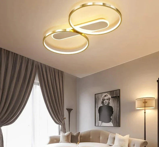 Bedroom Lamp Modern Minimalist Master Ceiling Nordic Light Luxury Gold Led Living Room Study Home