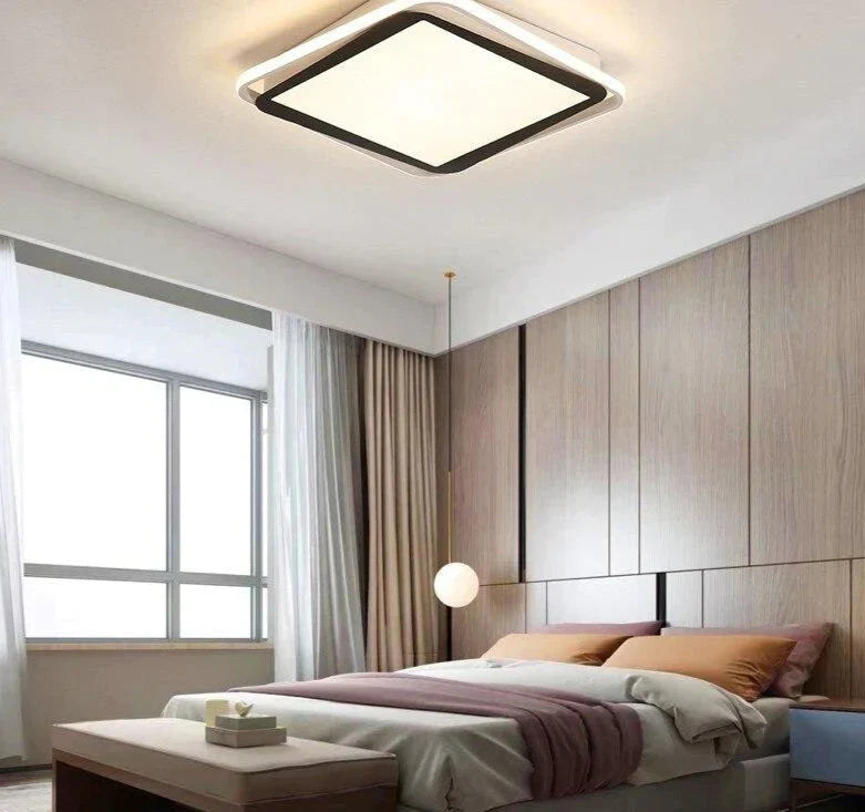 Remote Control Lights Ceiling Led White Frame For Home Lighting Living Room 50W 40W Lampara Techo