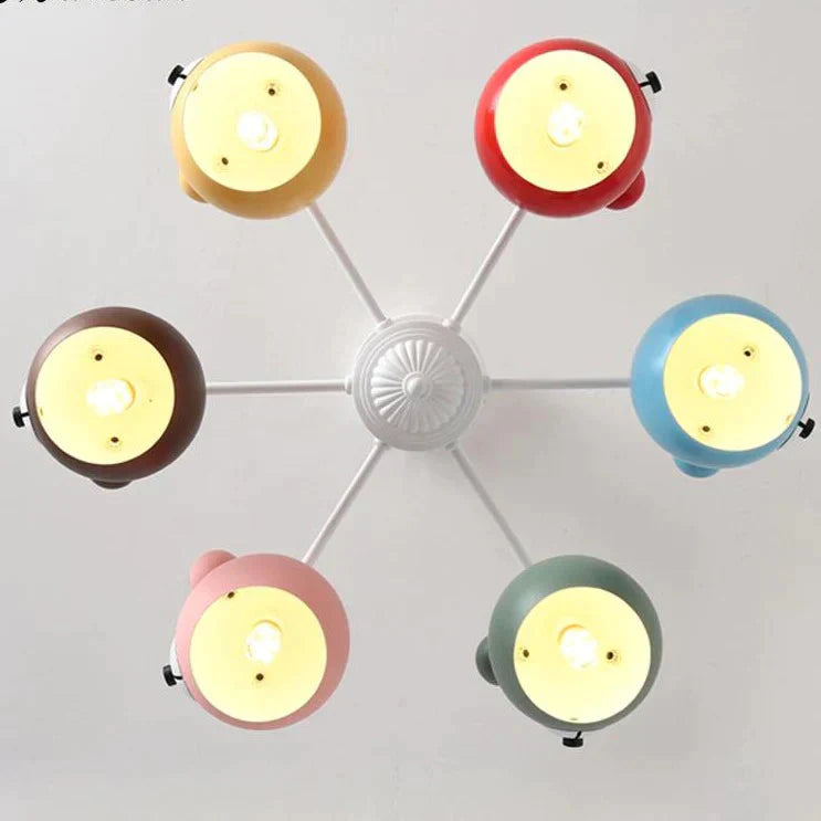 Chandeliers For Living Room Bear Lamp 3/5/6 Heads Home Lighting Decorative Lampshade Baby Child